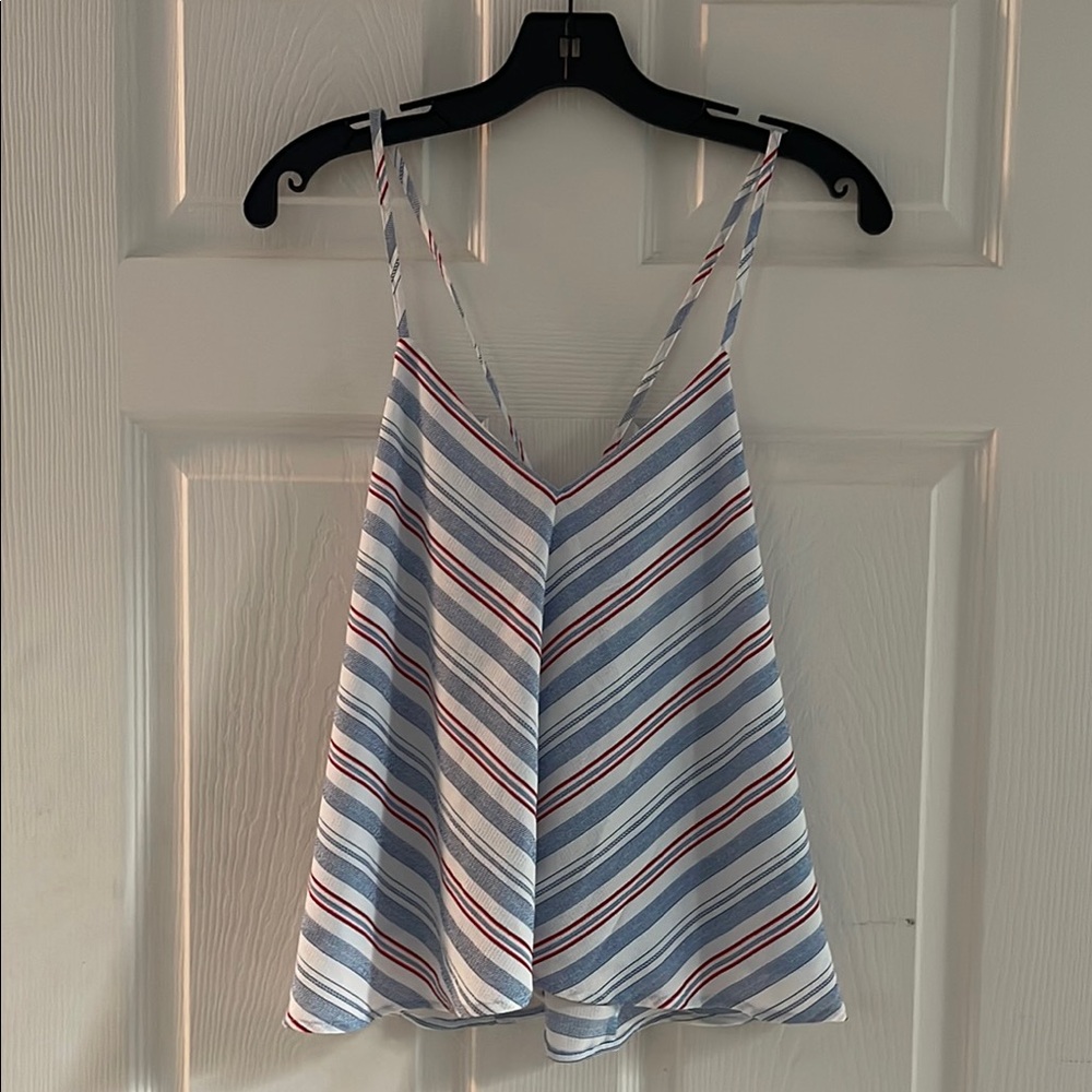 Red White & Blue Open Back Bow Tie Tank